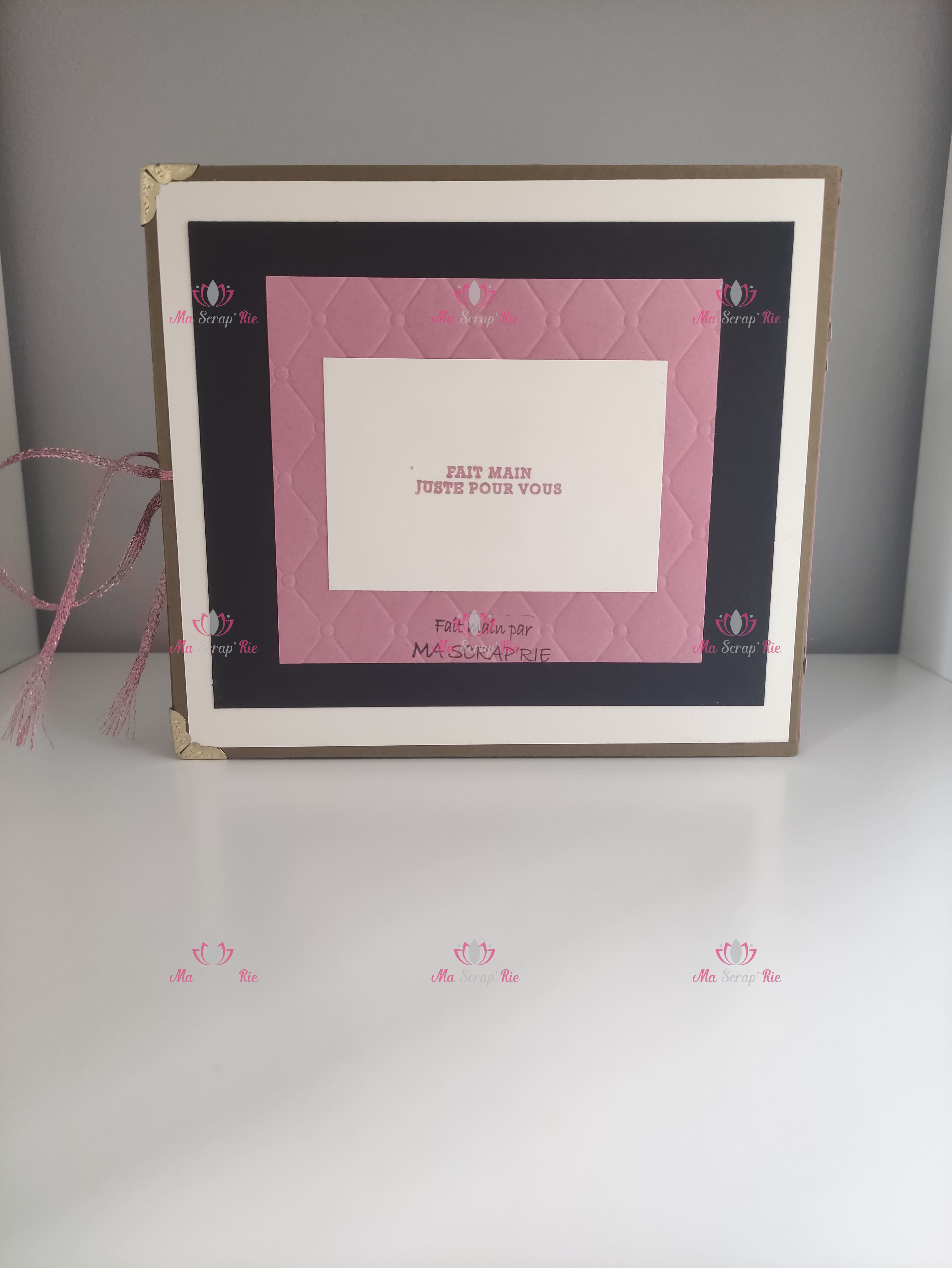 album, aimant, souvenirs, messages, cascade, livret, rose