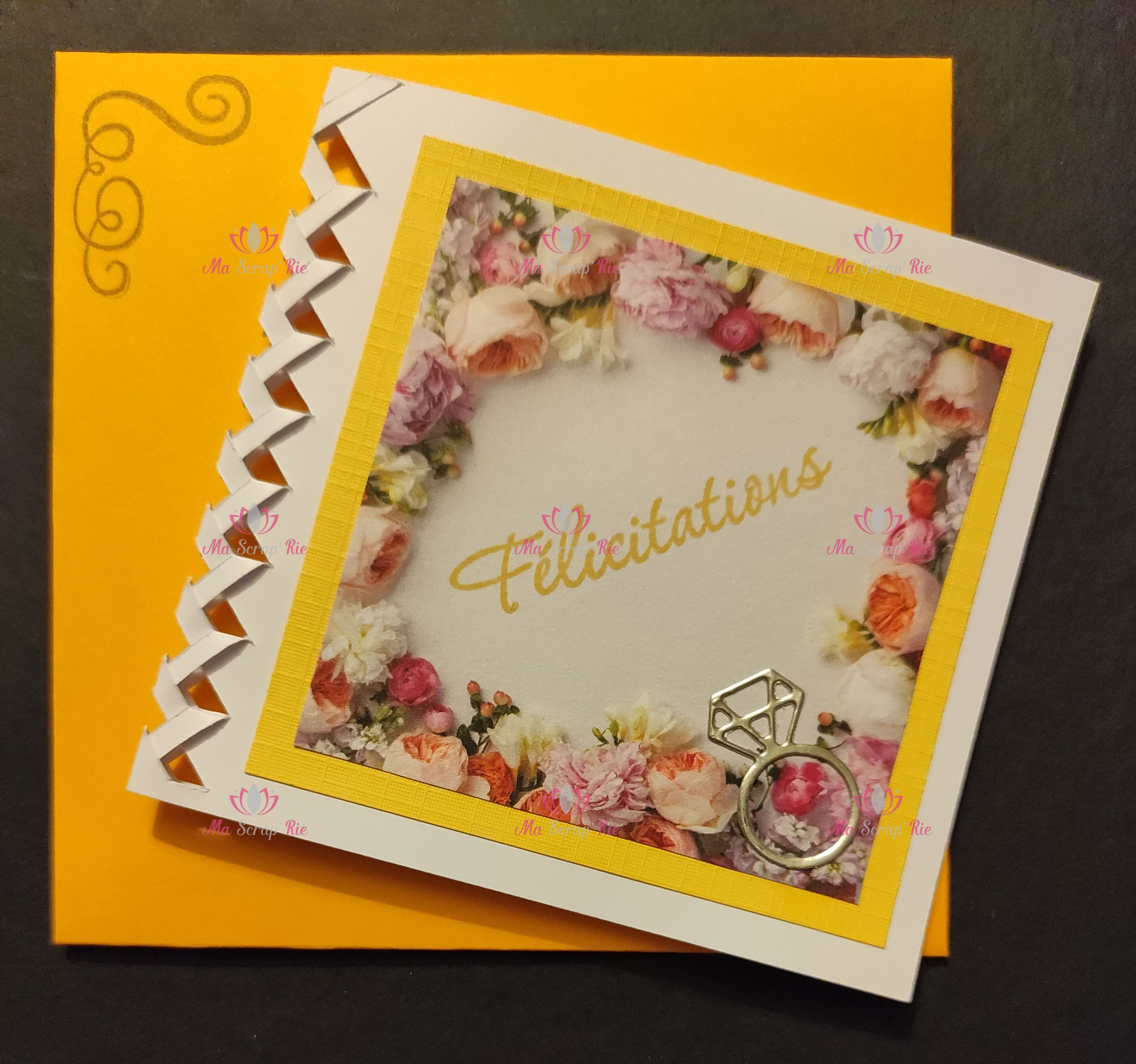 carte félicitations mariage mariés couple bonheur envoyer offrir alliances