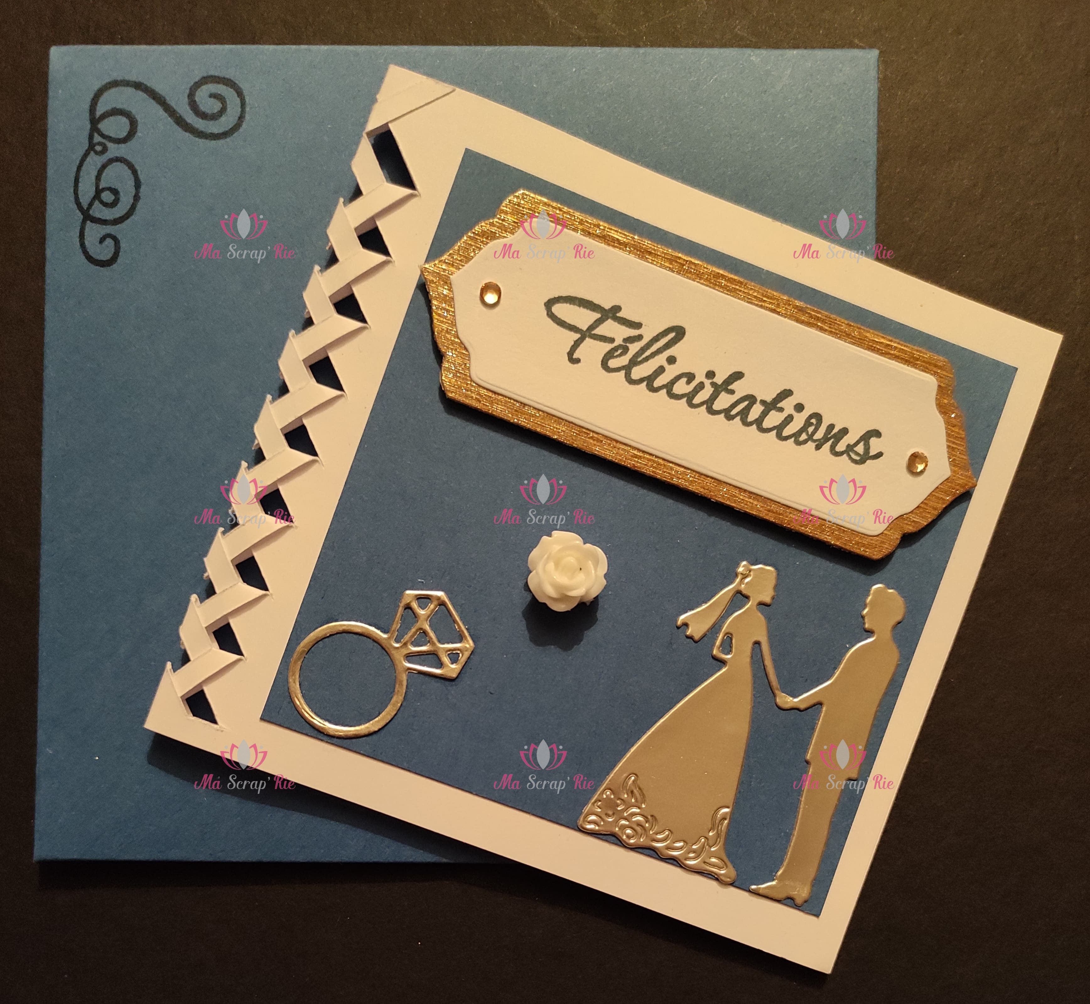 carte félicitations mariage mariés couple bonheur envoyer offrir alliances